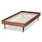 Baxton Studio Rina Mid-Century Modern Ash Walnut Finished Wood Twin Size Platform Bed Frame 180-11158-Zoro - alternate 4